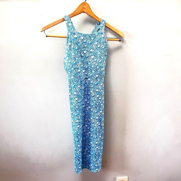 Patagonia Womens Blue Patterned Sleeveless Dress Size S‎ Recycled Polyester - Picture 1 of 5